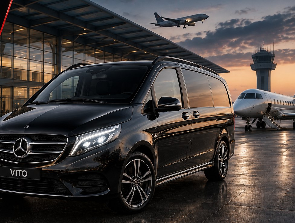 İzmir havalimanında Mercedes Vito transfer aracı